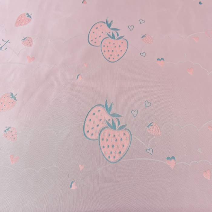 91家纺网 家纺一手货源 找家纺 甜之梦家纺 2025新款提花凉席单品床笠款三件套 草莓派对