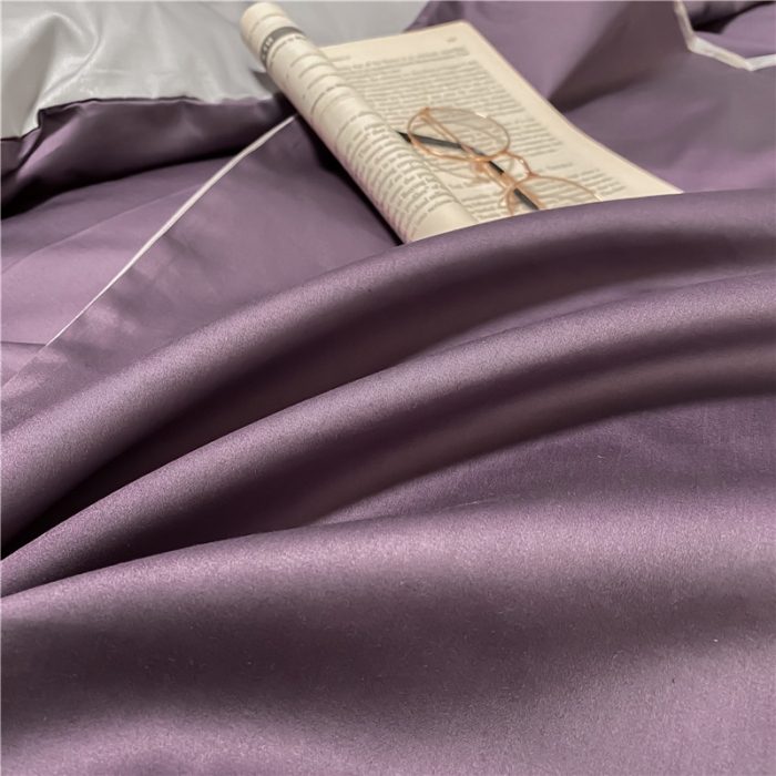 91家纺网 家纺一手货源 找家纺 古吉梦 2021新款水洗棉-S双拼学生三件套 双拼-帝王紫