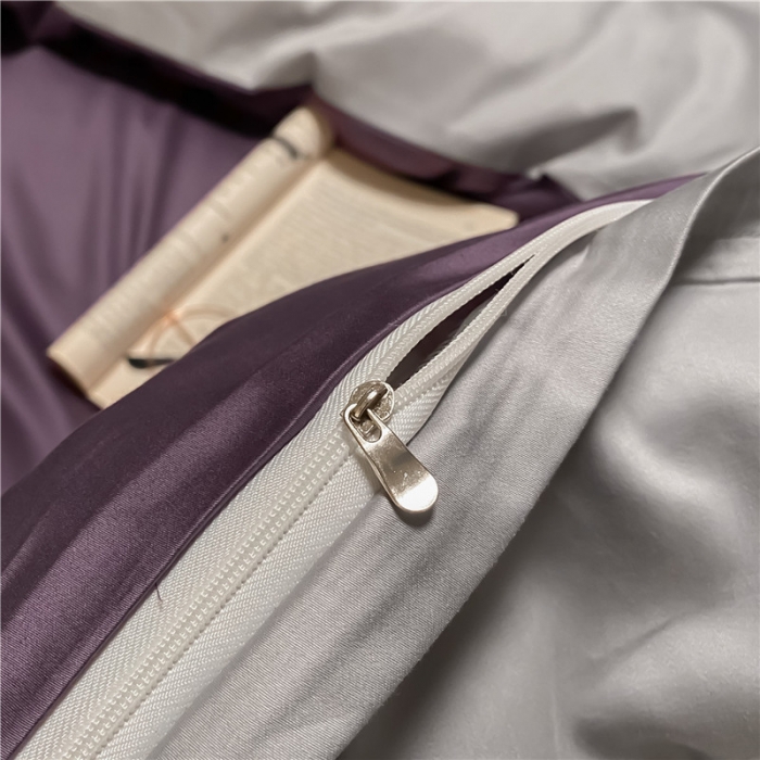 91家纺网 家纺一手货源 找家纺 古吉梦 2021新款水洗棉-S双拼学生三件套 双拼-帝王紫