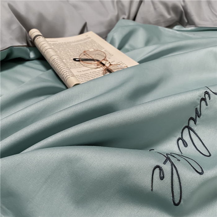 91家纺网 家纺一手货源 找家纺 古吉梦 2021新款水洗棉-S双拼学生三件套 双拼-梵星蓝