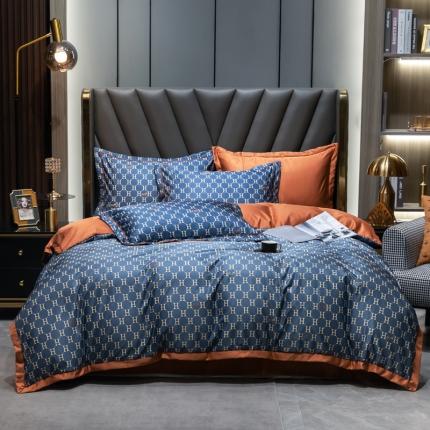 91家纺网 家纺一手货源 找家纺 （总）轻奢风水洗天丝全m小清新韩版四件套水洗真丝套件