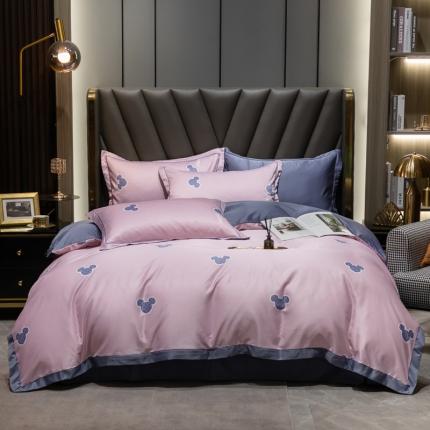 91家纺网 家纺一手货源 找家纺 （总）轻奢风水洗天丝全m小清新韩版四件套水洗真丝套件