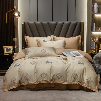 91家纺网 家纺一手货源 找家纺 （总）轻奢风水洗天丝全m小清新韩版四件套水洗真丝套件