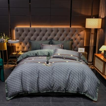 91家纺网 家纺一手货源 找家纺 （总）轻奢风水洗天丝全m小清新韩版四件套水洗真丝套件