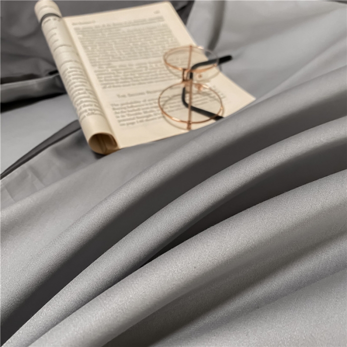 91家纺网 家纺一手货源 找家纺 古吉梦 2021新款水洗棉-S双拼学生三件套 双拼-浅灰