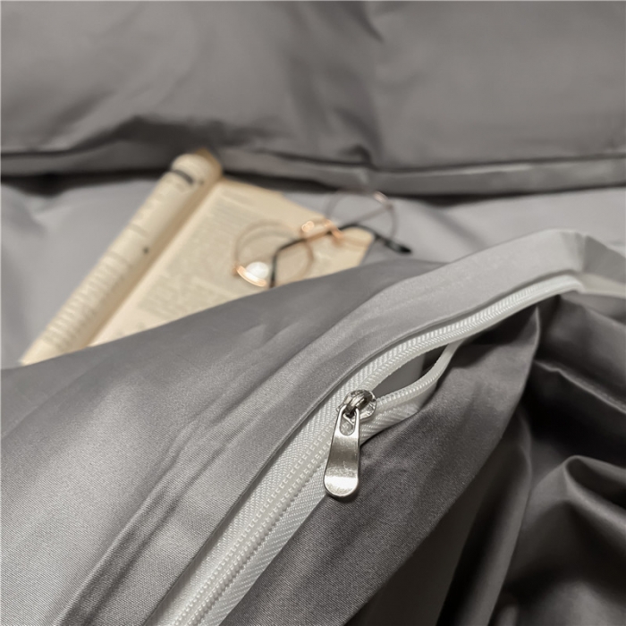 91家纺网 家纺一手货源 找家纺 古吉梦 2021新款水洗棉-S双拼学生三件套 双拼-浅灰