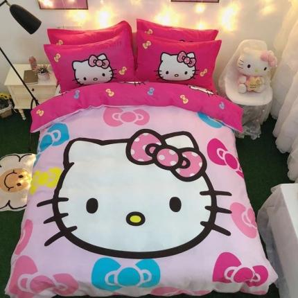 91家纺网 家纺一手货源 找家纺 孩子王 2023新款正版授权全棉卡通印花四件套实拍图蝴蝶KT