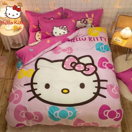 91家纺网 家纺一手货源 找家纺 孩子王2023新款正版授权全棉卡通印花四件套电子图 蝴蝶KT