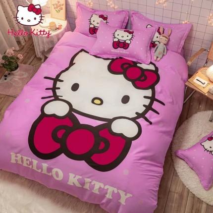 91家纺网 家纺一手货源 找家纺 孩子王 2023新款正版授权全棉卡通印花四件套电子图少女KT