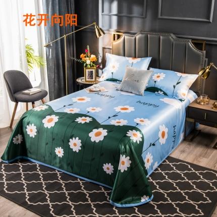 91家纺网 家纺一手货源 找家纺 玖玖爱 2021新款床单款冰丝凉席三件套 花开向阳
