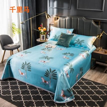 91家纺网 家纺一手货源 找家纺 玖玖爱 2021新款床单款冰丝凉席三件套 千里马