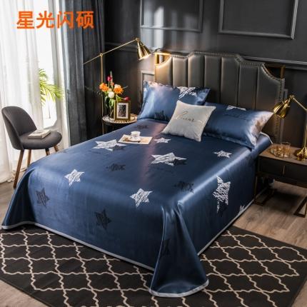 91家纺网 家纺一手货源 找家纺 玖玖爱 2021新款床单款冰丝凉席三件套 星光闪硕