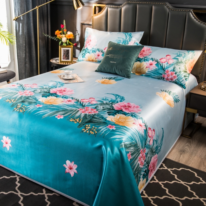 91家纺网 家纺一手货源 找家纺 玖玖爱 2021新款床单款冰丝凉席三件套