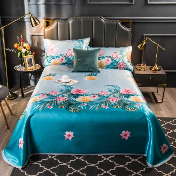 91家纺网 家纺一手货源 找家纺 玖玖爱 2021新款床单款冰丝凉席三件套