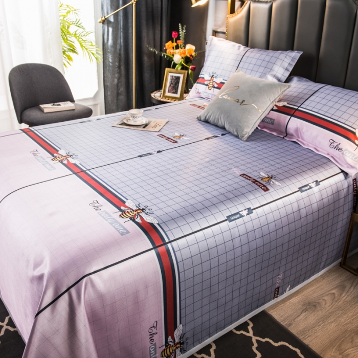 91家纺网 家纺一手货源 找家纺 玖玖爱 2021新款床单款冰丝凉席三件套 蜂巢粉