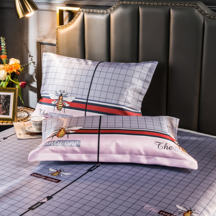 91家纺网 家纺一手货源 找家纺 玖玖爱 2021新款床单款冰丝凉席三件套 蜂巢粉