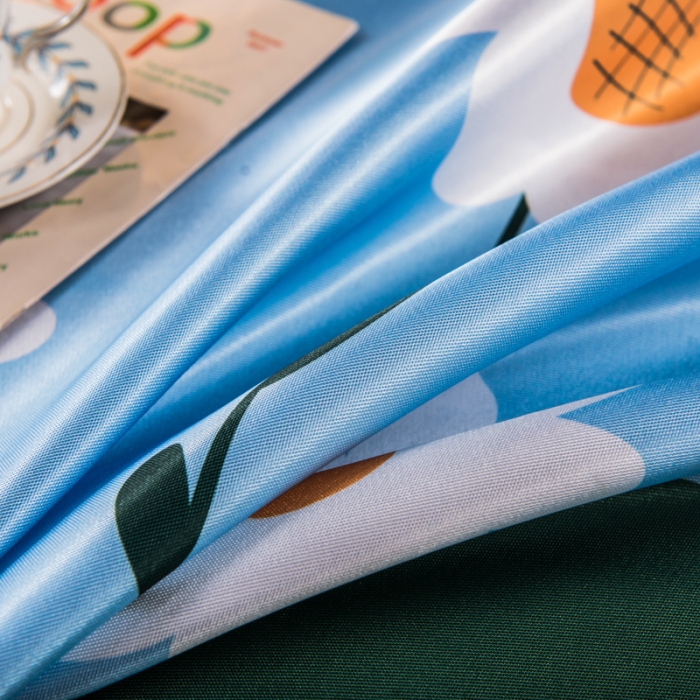 91家纺网 家纺一手货源 找家纺 玖玖爱 2021新款床单款冰丝凉席三件套 花开向阳