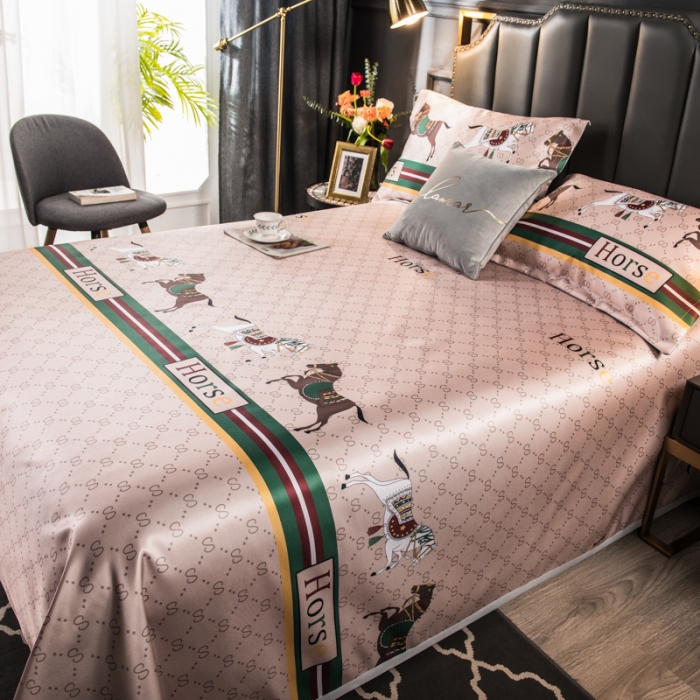 91家纺网 家纺一手货源 找家纺 玖玖爱 2021新款床单款冰丝凉席三件套 马不停蹄