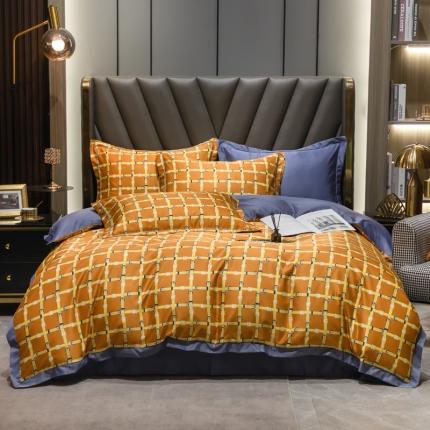 91家纺网 家纺一手货源 找家纺 轻奢风水洗天丝全m小清新韩版四件套水洗真丝套件 格调