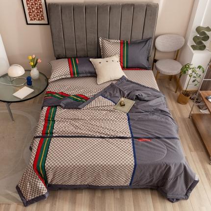 91家纺网 家纺一手货源 找家纺 （总）金爱家 2021新款全棉夏被四件套