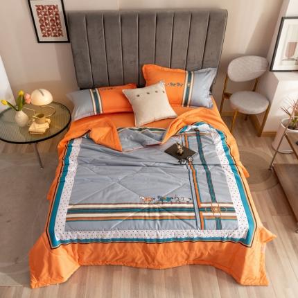 （总）金爱家 2021新款全棉夏被四件套