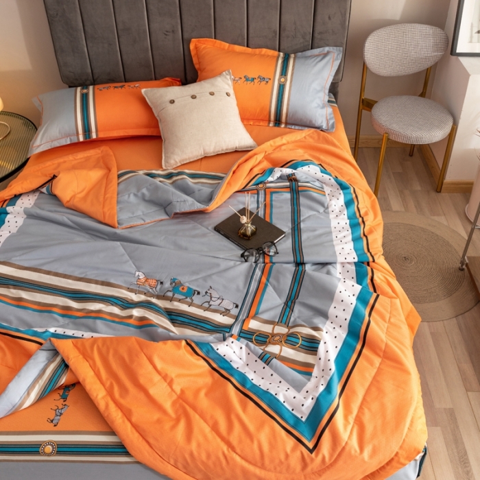 91家纺网 家纺一手货源 找家纺 （总）金爱家 2021新款全棉夏被四件套