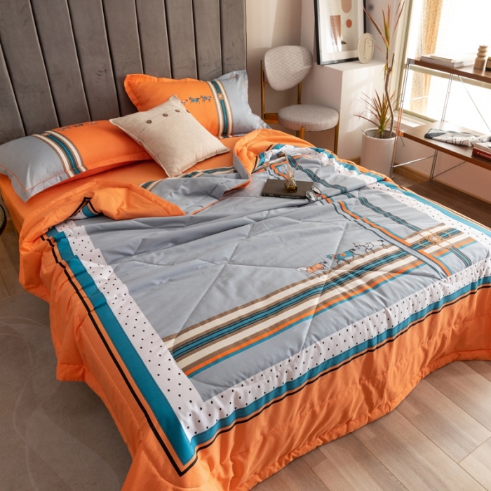 91家纺网 家纺一手货源 找家纺 （总）金爱家 2021新款全棉夏被四件套