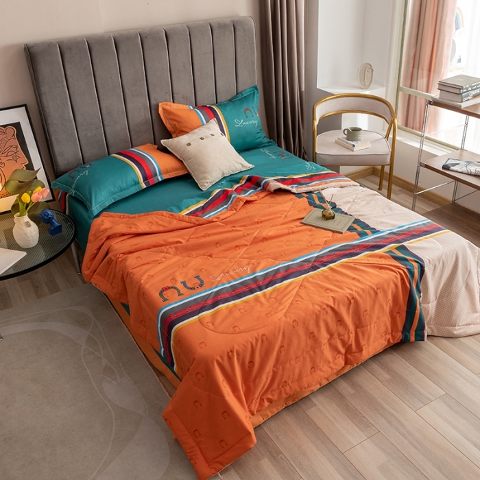 91家纺网 家纺一手货源 找家纺 金爱家 2021新款全棉夏被四件套 凯瑞拉