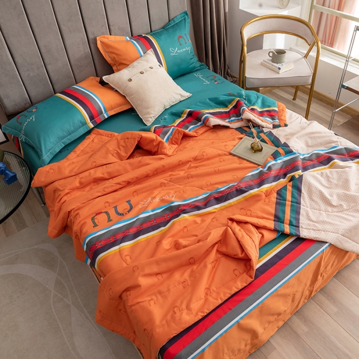 91家纺网 家纺一手货源 找家纺 金爱家 2021新款全棉夏被四件套 凯瑞拉