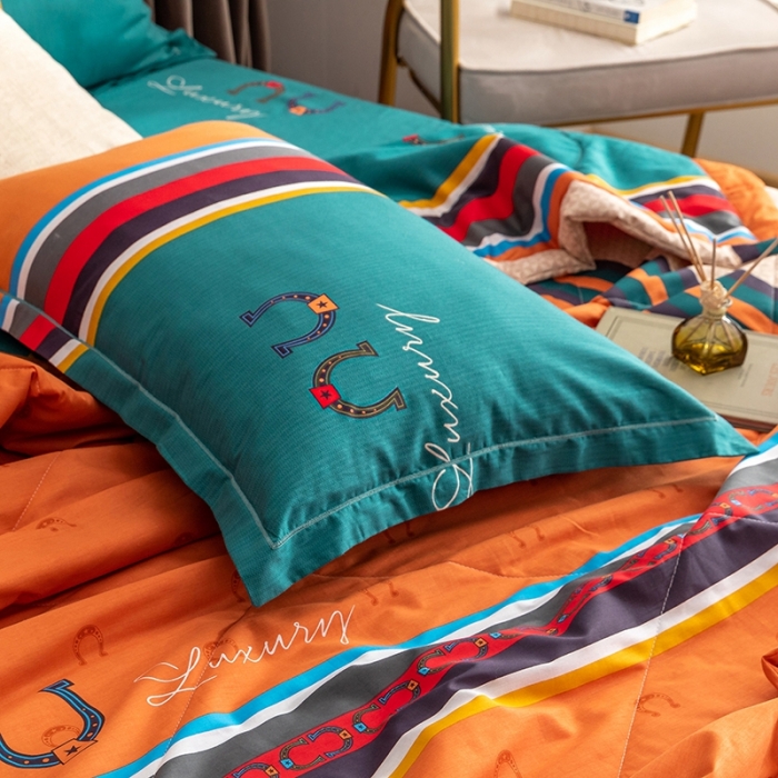 91家纺网 家纺一手货源 找家纺 金爱家 2021新款全棉夏被四件套 凯瑞拉