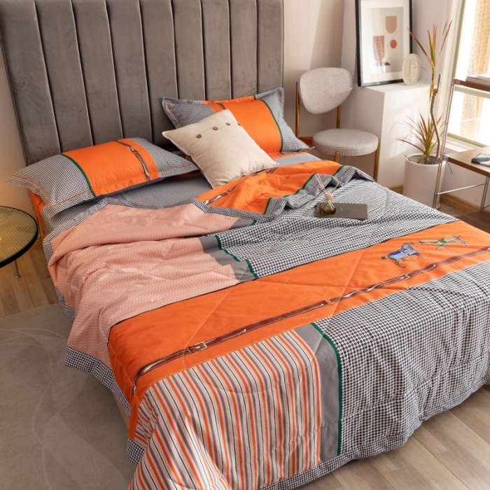 91家纺网 家纺一手货源 找家纺 金爱家 2021新款全棉夏被四件套 奥斯丁