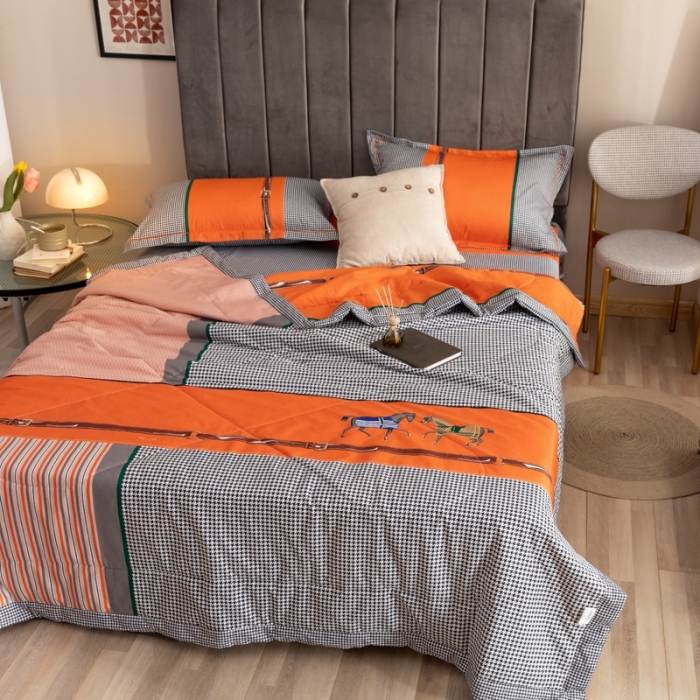 91家纺网 家纺一手货源 找家纺 金爱家 2021新款全棉夏被四件套 奥斯丁