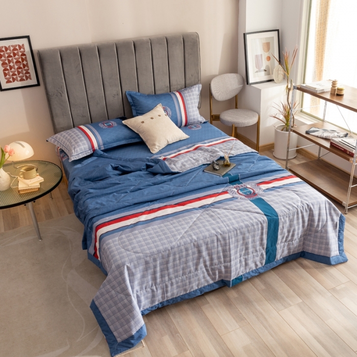 91家纺网 家纺一手货源 找家纺 金爱家 2021新款全棉夏被四件套 圣卡罗