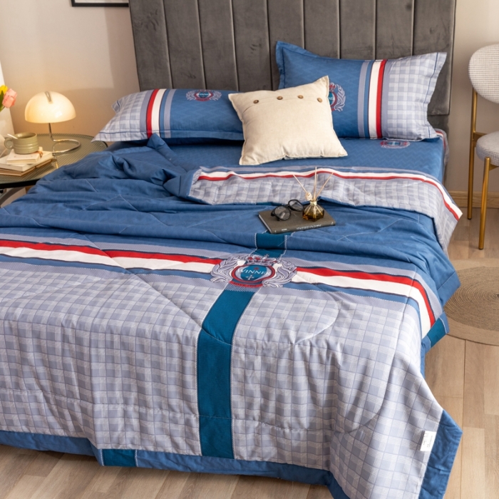 91家纺网 家纺一手货源 找家纺 金爱家 2021新款全棉夏被四件套 圣卡罗