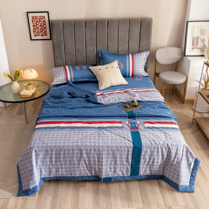 91家纺网 家纺一手货源 找家纺 金爱家 2021新款全棉夏被四件套 圣卡罗