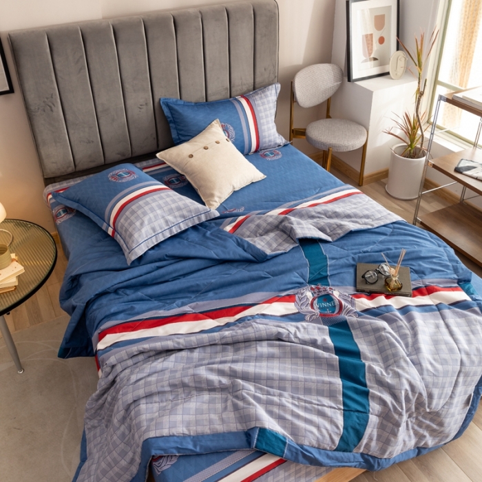 91家纺网 家纺一手货源 找家纺 金爱家 2021新款全棉夏被四件套 圣卡罗