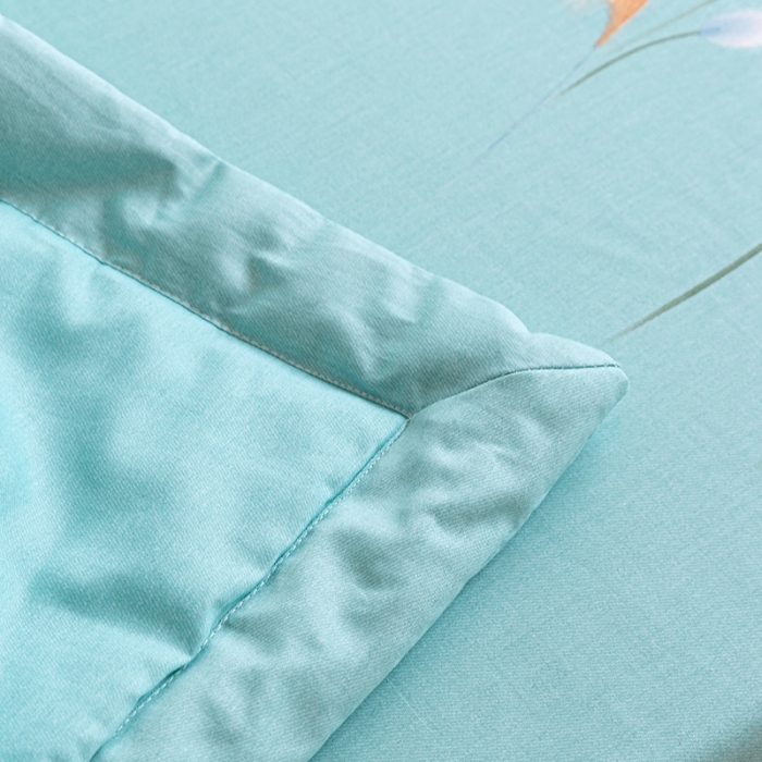 91家纺网 家纺一手货源 找家纺 金爱家 2021新款全棉夏被四件套 穗禾绿