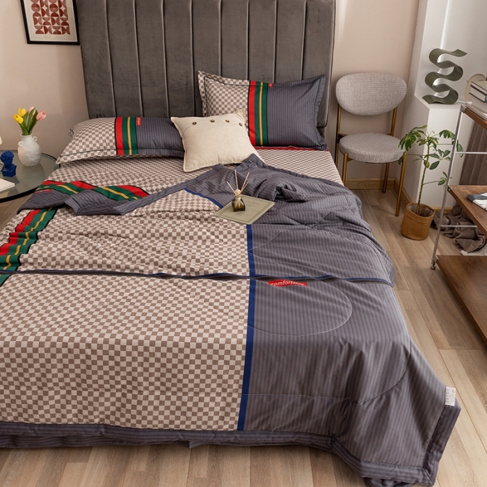 91家纺网 家纺一手货源 找家纺 金爱家 2021新款全棉夏被四件套 温情北欧