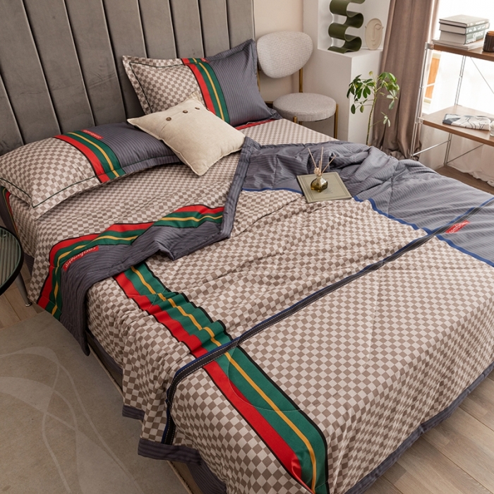 91家纺网 家纺一手货源 找家纺 金爱家 2021新款全棉夏被四件套 温情北欧