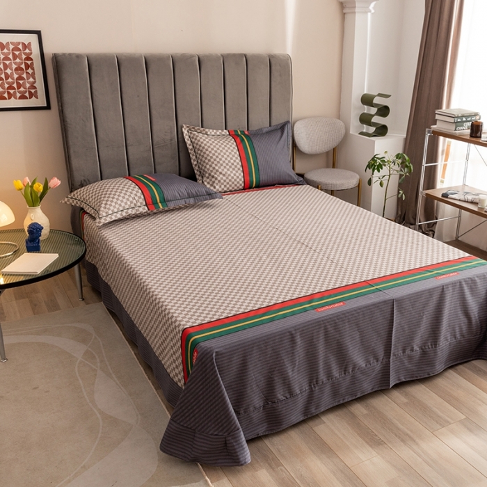 91家纺网 家纺一手货源 找家纺 金爱家 2021新款全棉夏被四件套 温情北欧