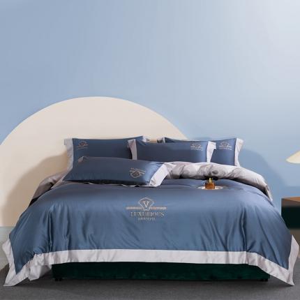 91家纺网 家纺一手货源 找家纺 （总）鼎飞2021新款长绒棉绣花四件套