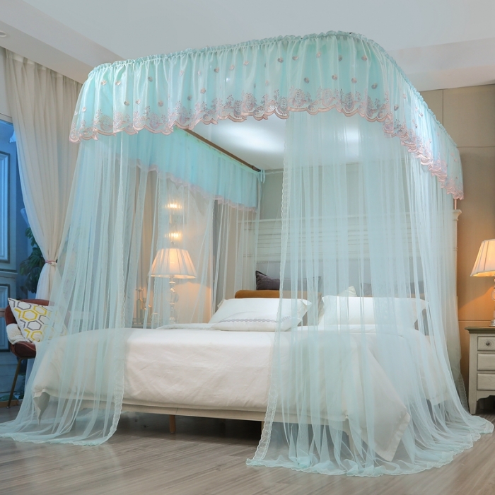 91家纺网 家纺一手货源 找家纺 梦尔佳 2021新款导轨款蚊帐830 淡绿