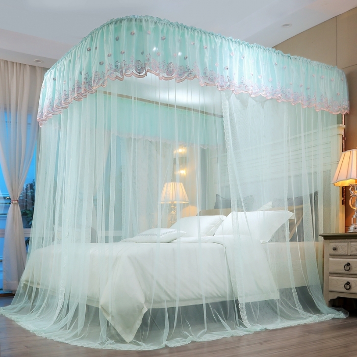 91家纺网 家纺一手货源 找家纺 梦尔佳 2021新款导轨款蚊帐830 淡绿