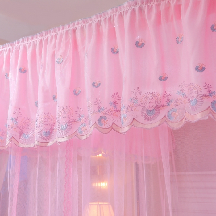 91家纺网 家纺一手货源 找家纺 梦尔佳 2021新款导轨款蚊帐830 粉色