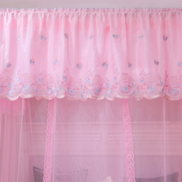 91家纺网 家纺一手货源 找家纺 梦尔佳 2021新款导轨款蚊帐830 粉色