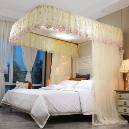 91家纺网 家纺一手货源 找家纺 梦尔佳 2021新款导轨款蚊帐830 米色