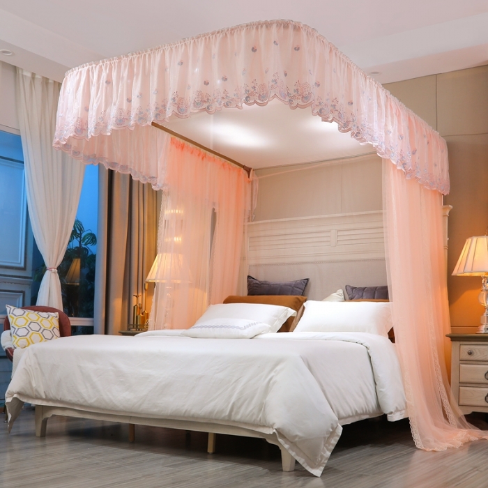 91家纺网 家纺一手货源 找家纺 梦尔佳 2021新款导轨款蚊帐830 玉色