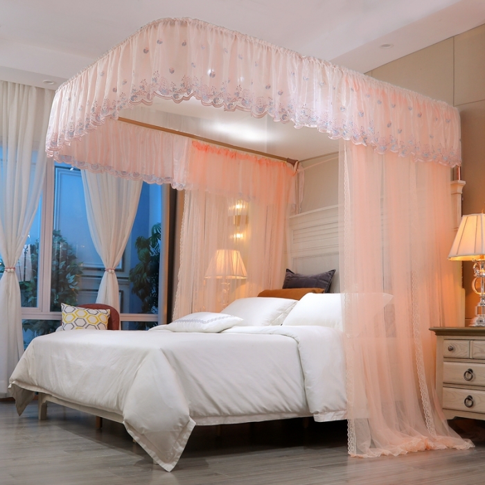 91家纺网 家纺一手货源 找家纺 梦尔佳 2021新款导轨款蚊帐830 玉色