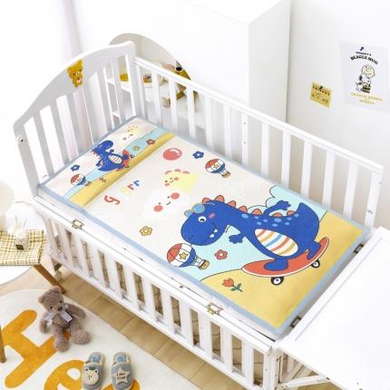 91家纺网 家纺一手货源 找家纺 （总）吉咪兔 2022新款枕席一体儿童加厚冰丝凉席