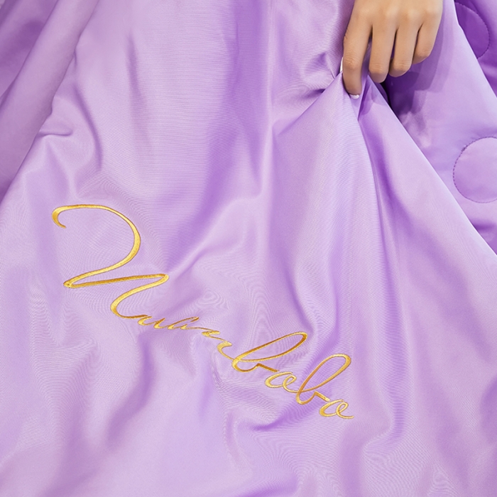 91家纺网 家纺一手货源 找家纺 啊雅 2025新款水洗冰丝夏被四件套 水晶紫